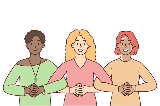 Einheit zwischen Frauen  Illustration