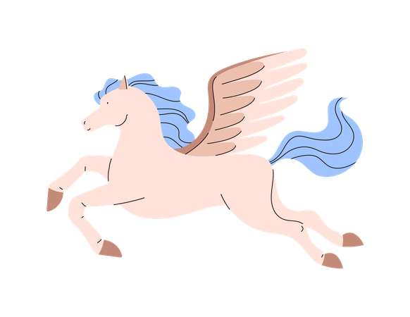 Einhorn läuft  Illustration