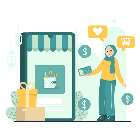 Einkaufs-Cashback  Illustration