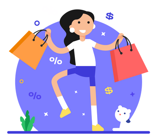 Einkaufen  Illustration