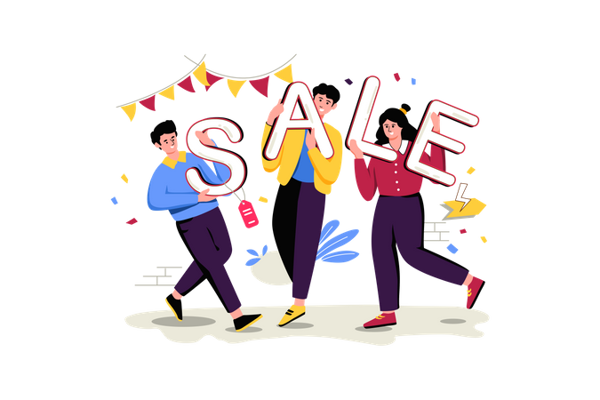 Einkaufen verkauf marketing  Illustration