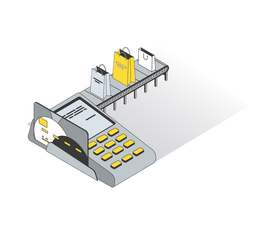 Zahlung beim Einkaufen  Illustration