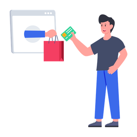 Zahlung beim Einkaufen  Illustration