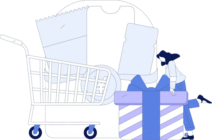 Einkaufsrabattgutschein  Illustration