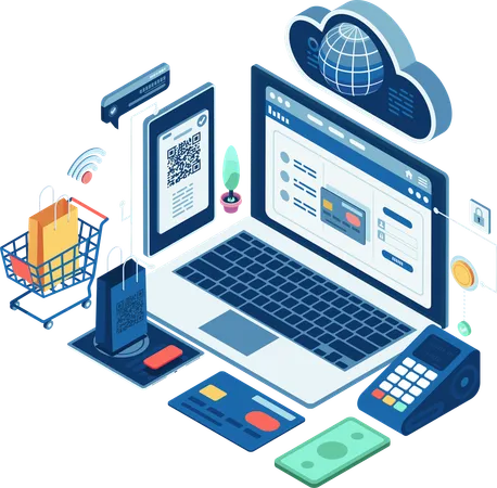 Sicherheit des Einkaufssystems  Illustration