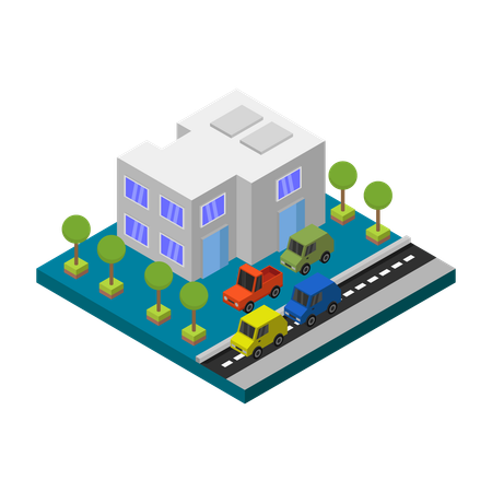 Einkaufszentrum  Illustration