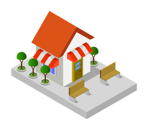 Einkaufszentrum  Illustration