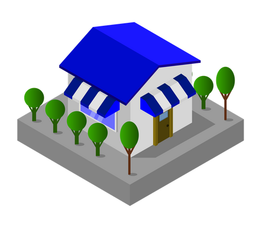 Einkaufszentrum  Illustration