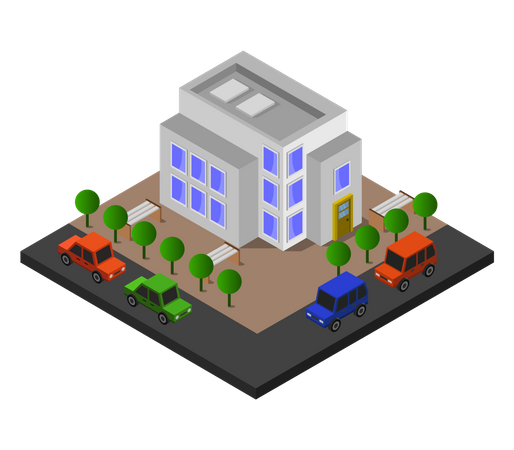 Einkaufszentrum  Illustration