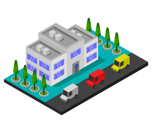 Einkaufszentrum  Illustration
