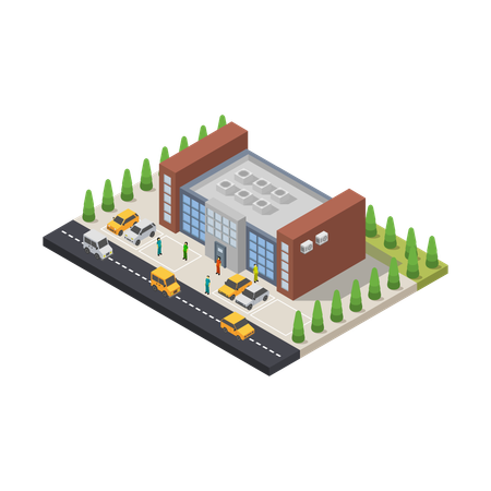 Einkaufszentrum  Illustration