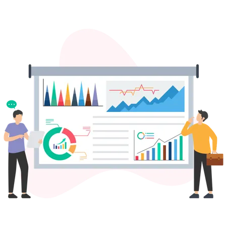 Einkommens-Dashboard-Analyse  Illustration