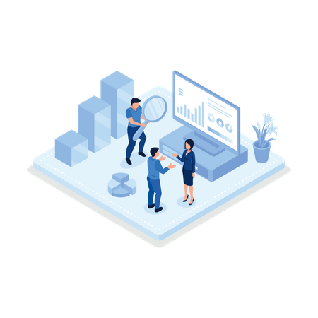 Einkommen analysieren  Illustration