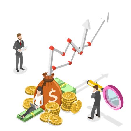 Strategie zur Einkommenssteigerung  Illustration