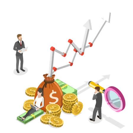 Strategie zur Einkommenssteigerung  Illustration