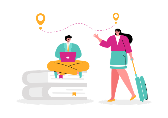 Einwanderungsberater  Illustration