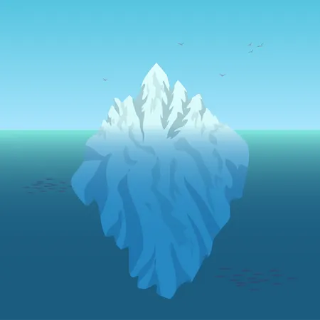 Eisberg in der Antarktis  Illustration