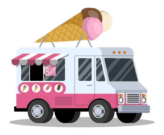 Eis-Imbisswagen  Illustration