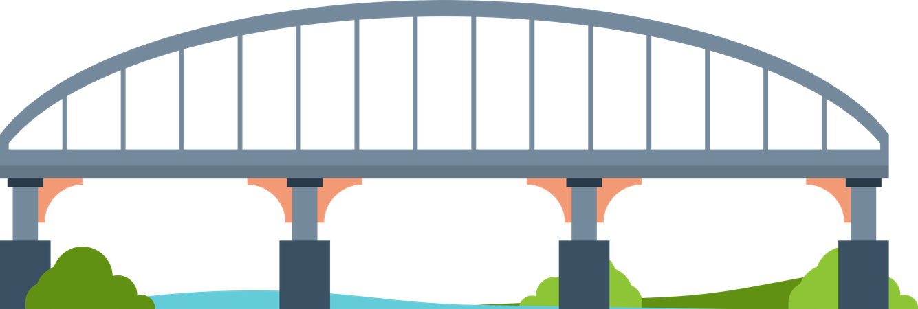 Eisenbahnbrücke  Illustration