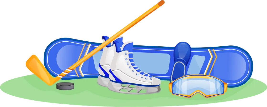 Eishockeyausrüstung  Illustration