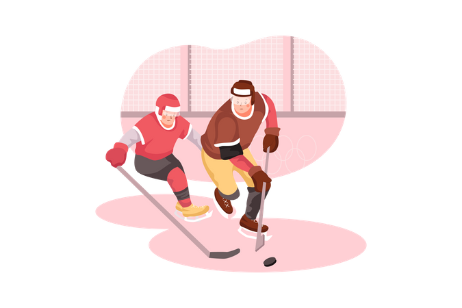 Eishockeyspiel  Illustration