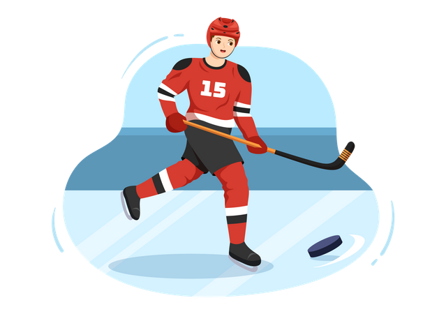 Eishockeyspieler  Illustration