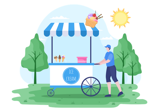 Eisstand  Illustration