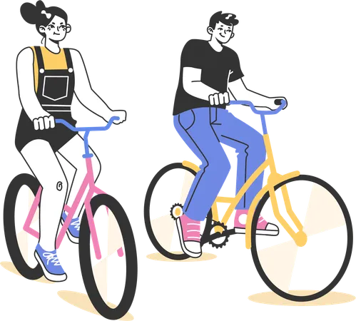 Ejercicio de ciclismo  Ilustración