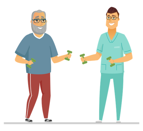 Ejercicios de rehabilitación  Ilustración