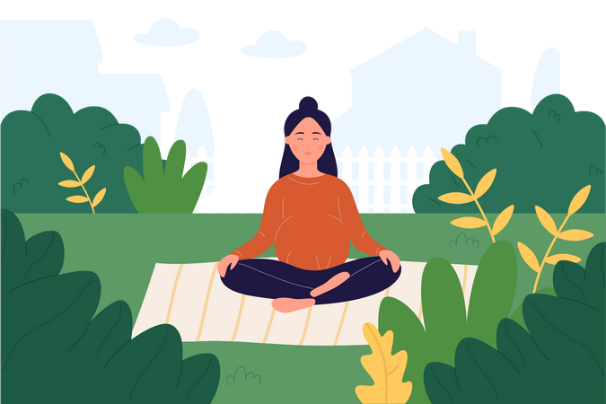 Ejercicios de yoga para el embarazo  Ilustración