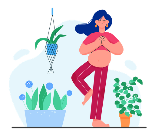 Ejercicios de yoga para el embarazo  Ilustración