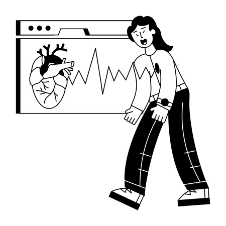 EKG-Bericht des Patienten  Illustration