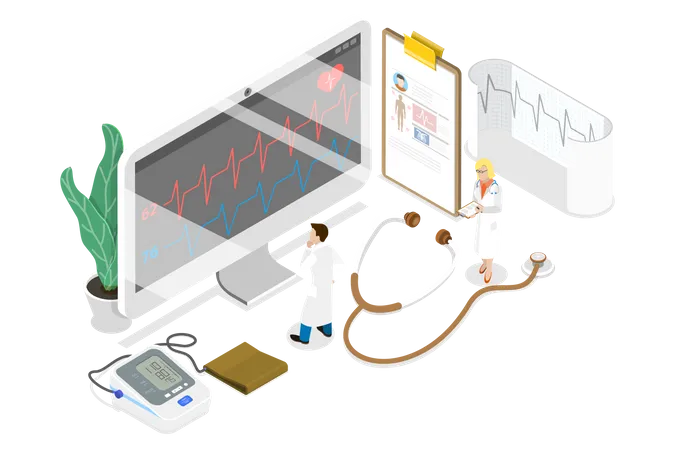 Ekg Electrocardiogram  Illustration