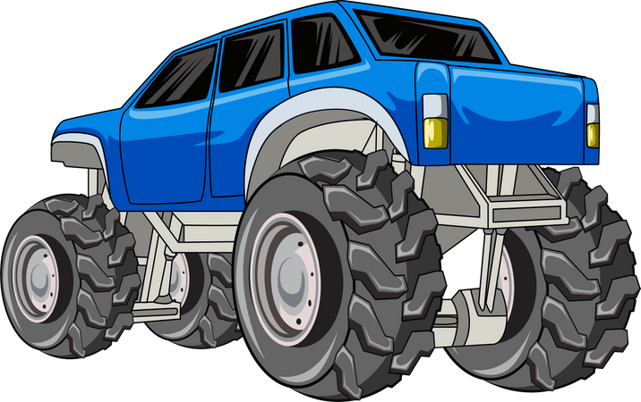 El camión monstruo azul  Ilustración