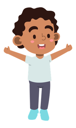 El chico esta muy feliz  Illustration
