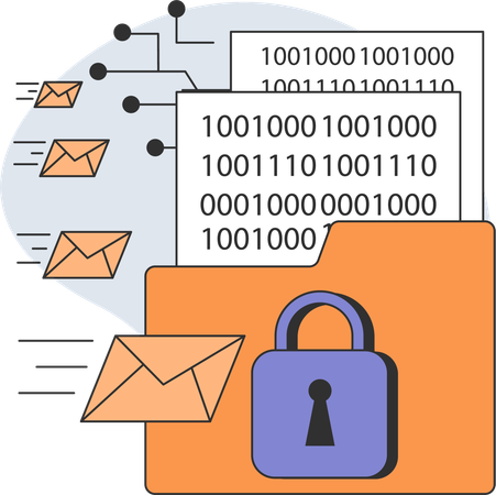 El cifrado de datos es imprescindible para la protección de datos.  Ilustración