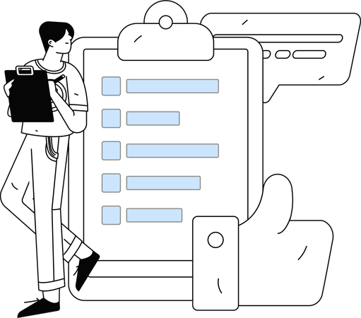 El cliente completa el formulario de consulta  Ilustración