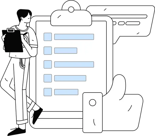 El cliente completa el formulario de consulta  Ilustración