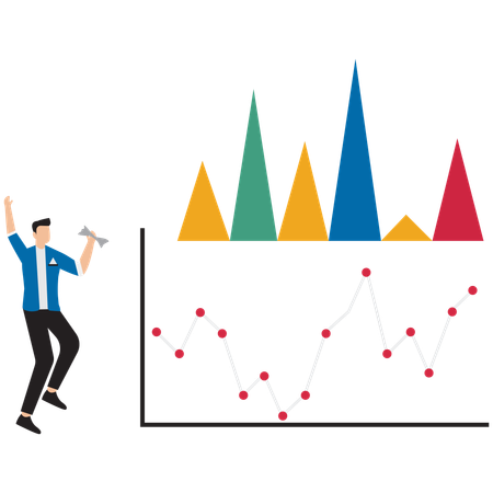 El crecimiento de la empresa ha generado un aumento de los beneficios y los ingresos.  Ilustración