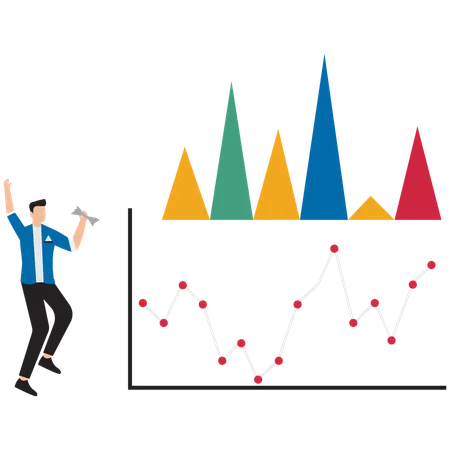 El crecimiento de la empresa ha generado un aumento de los beneficios y los ingresos.  Ilustración