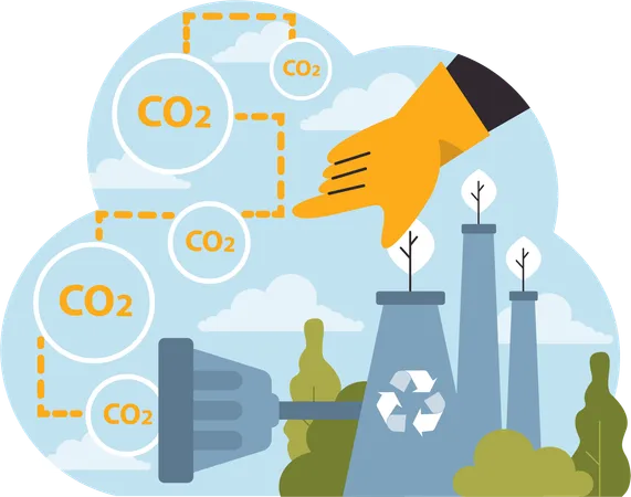 El dióxido de carbono es perjudicial para la salud.  Ilustración