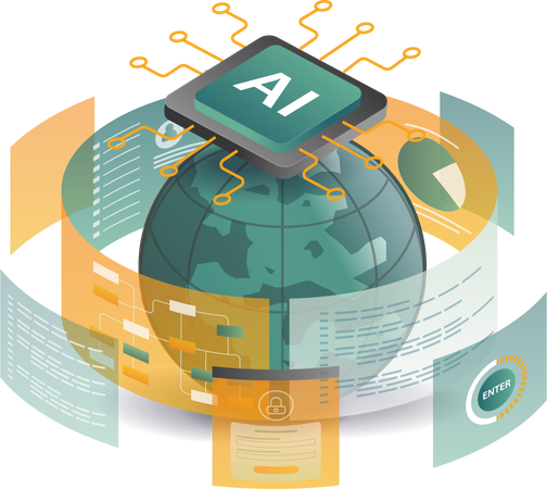 El mundo de la inteligencia artificial se vuelve más global  Illustration