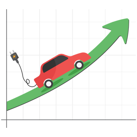 El precio de las acciones de los coches eléctricos se dispara  Illustration
