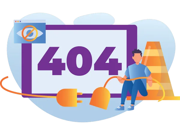 El programador recibe un mensaje de error 404  Ilustración