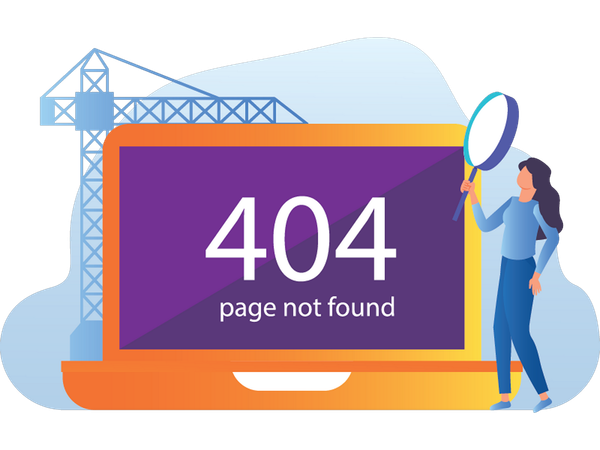 El programador encuentra el error 404  Ilustración