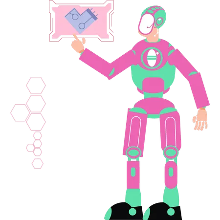 El robot está cambiando su configuración.  Ilustración