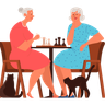 playing chess game illustration