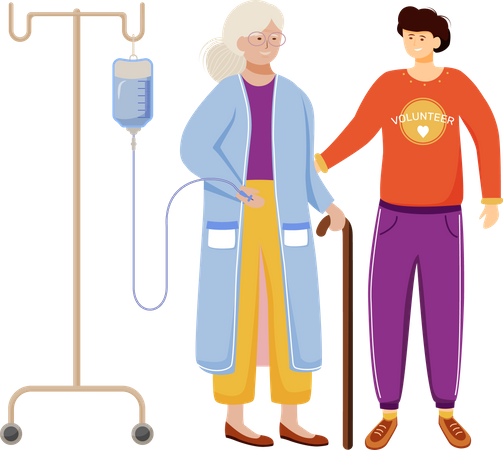 Elderly care  Illustration