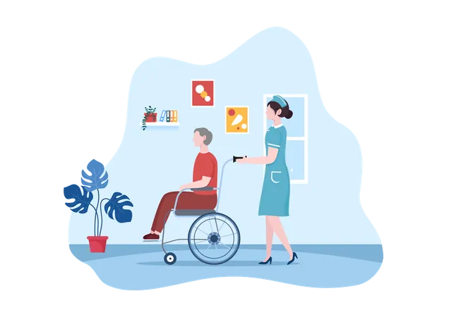 Elderly Care Services Illustration