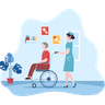 elderly care services illustration svg